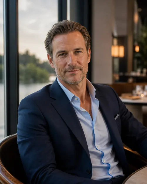 Ethan, an adult consultant in a refined Lake Oswego restaurant